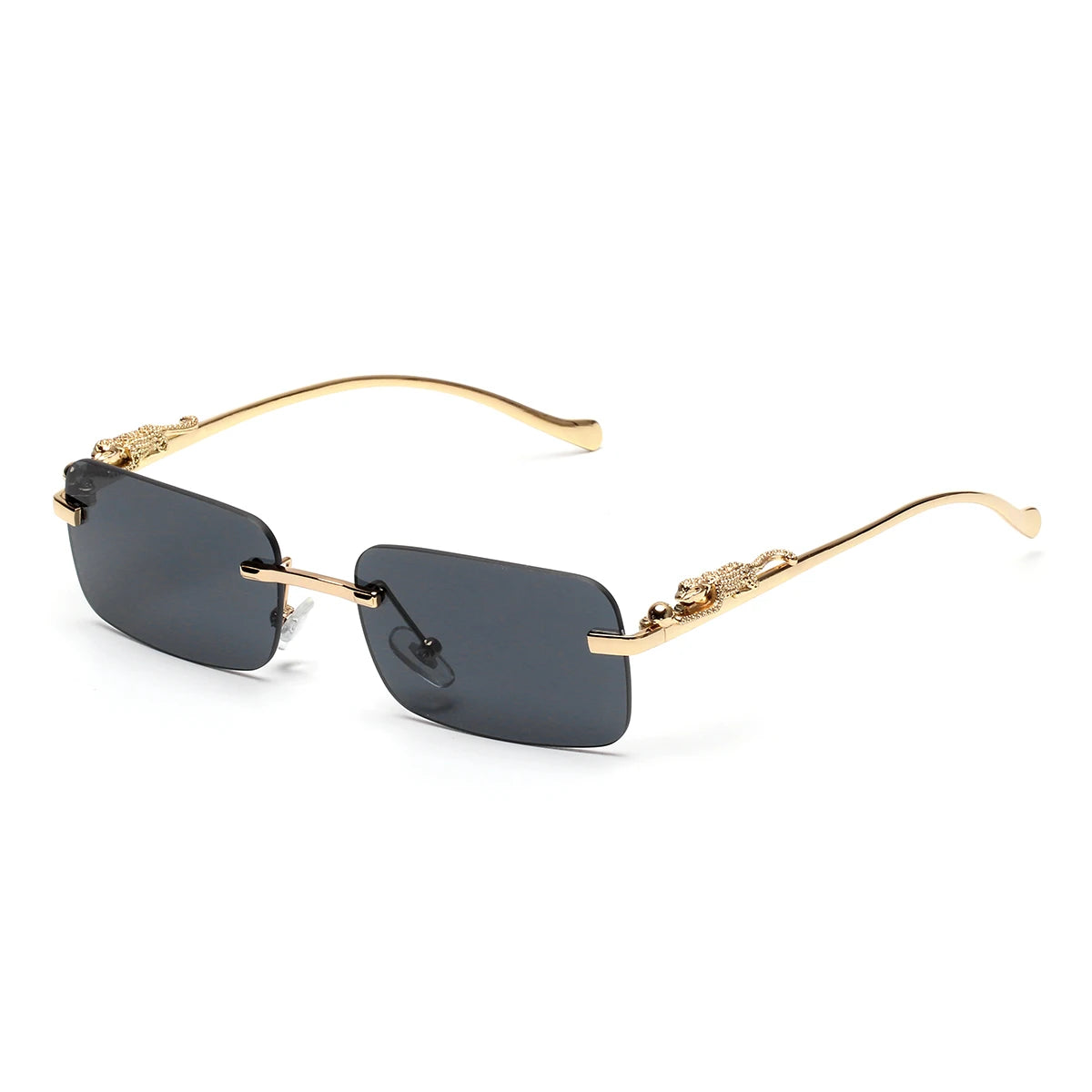 Ruiao rimless sunglasses UV400 fashion square metal glasses designer sunglasses shades