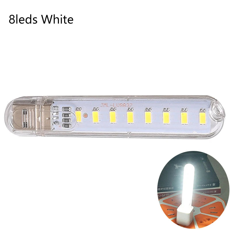 Mini USB LED Book Lights, Portable DC 5V   Ultra Bright Reading Lamp for Power Bank, PC, Laptops & Camping