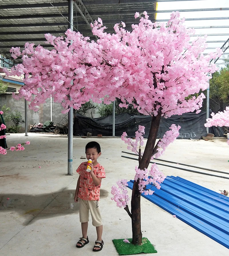 Artificial Cherry Blossom Tree Large Fake Peach Blossom Plant Wedding & Outdoor Home Garden Decoration Christmas Home Decoration