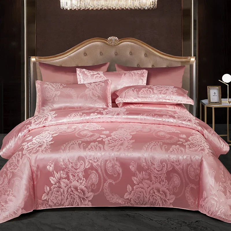 3pcs Duvet Cover and Pillowcase Set, European Light Luxury, Skin-Friendly Soft Fabric, Family bedroom Bedding