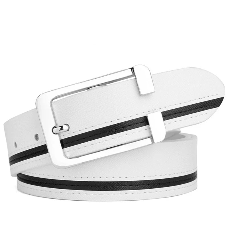 Belt Male High Quality Leather Strap Luxury Pin Buckle