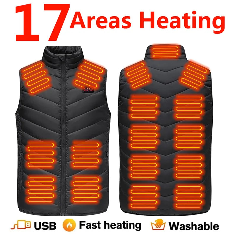 Areas Usb Heated Jacket Men Women Electric Vest Heating  Bodywarmer Usb Inner Heat Vest