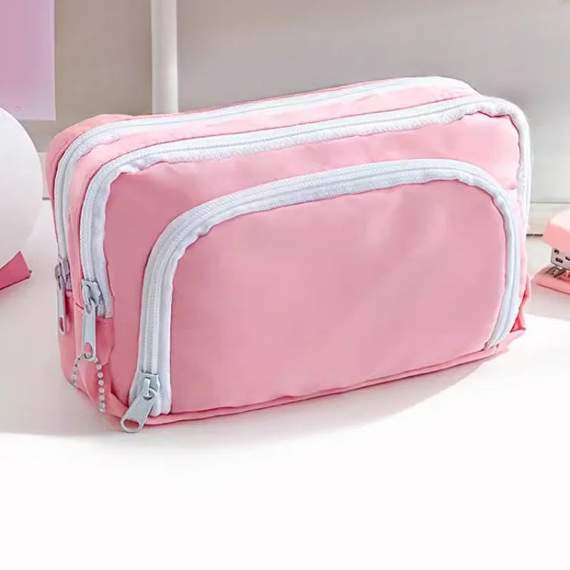 Girl Large Capacity Pencil Bag School Case Pen Holder Cute Zipper Pencils Pouch