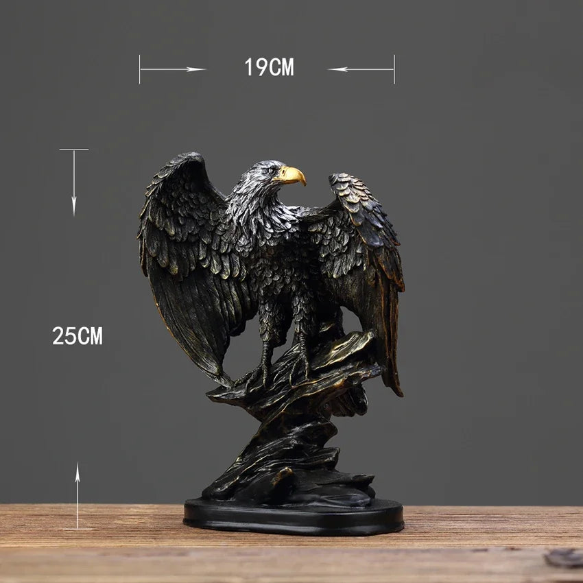 Eagle Statue Resin Ornament, Home and Office Decor Statue, Symbol of Wealth Freedom Power