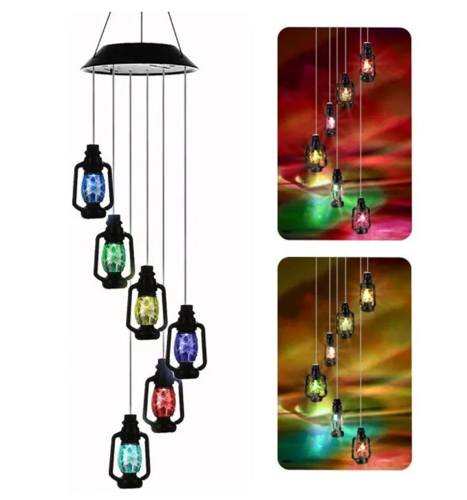 Solar Light Butterfly Windchime Light Rechargeable Christmas All Hallows' Day Party Atmosphere Landscape Balcony Decoration Lamp - Hiron Store