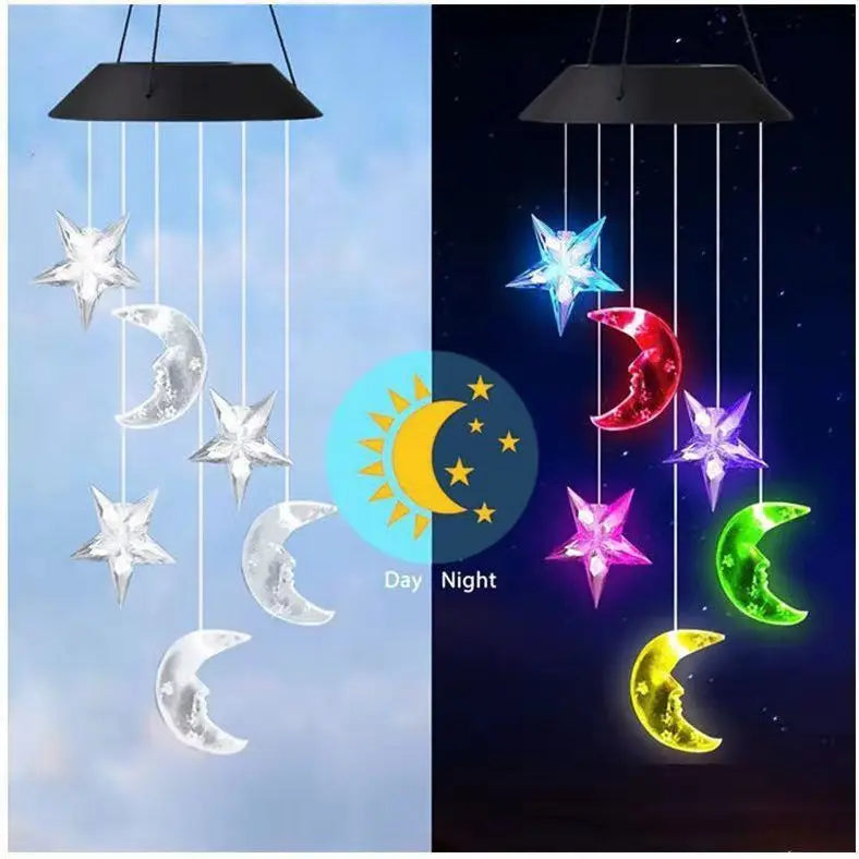 Solar Light Butterfly Windchime Light Rechargeable Christmas All Hallows' Day Party Atmosphere Landscape Balcony Decoration Lamp - Hiron Store