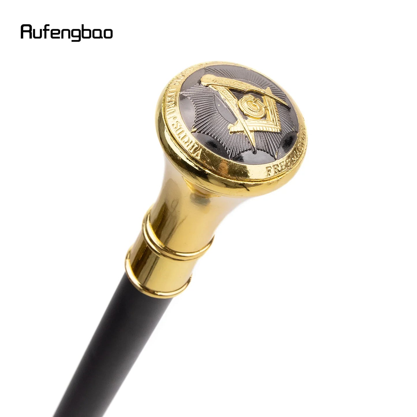 Golden Freemasonry Freemasons VG Totem Relief Walking Cane Fashion Walking Stick Gentleman Walking Stick