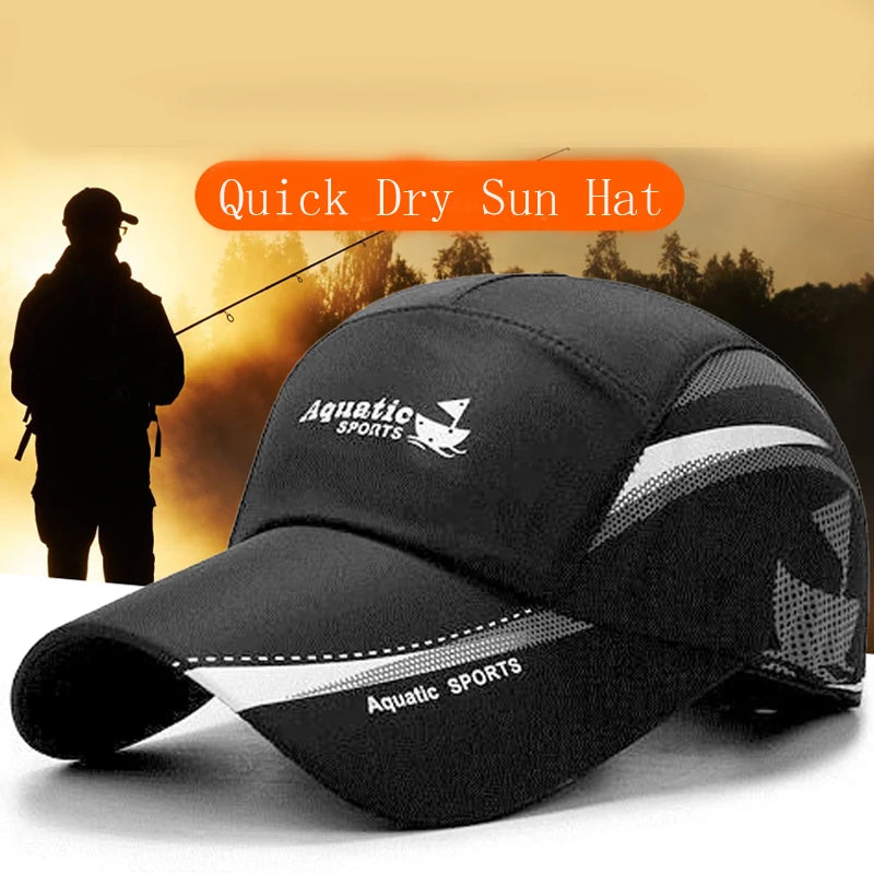 Waterproof Quick Dry Men Baseball Cap Golf Fishing Sun Hat Summer Adjustable Caps