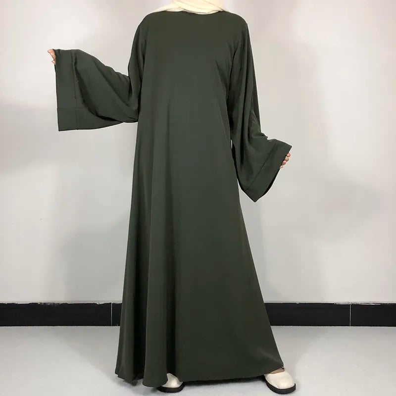 15 Colors Basic Plain Nida Abaya With Free Belt High Quality  Islamic Clothing