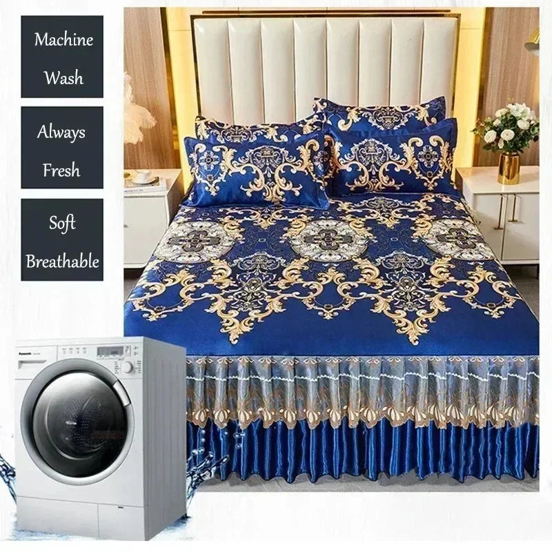 Bed Skirt Bedroom Coverlets Bedspreads Sheets Dust Cover Bedding