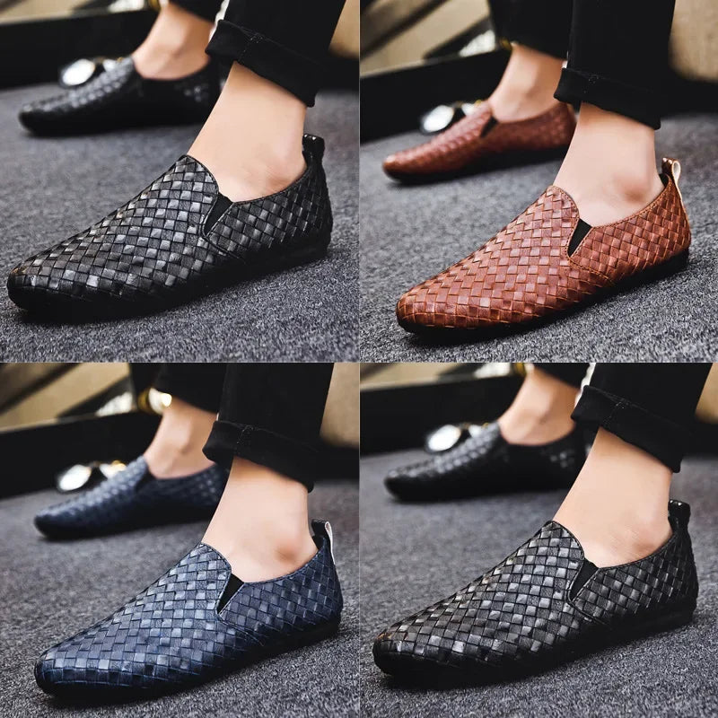 Men's Casual Leather Shoes Spring/Autumn Ventilate Men Loafers Shoes Driving Man Shoe