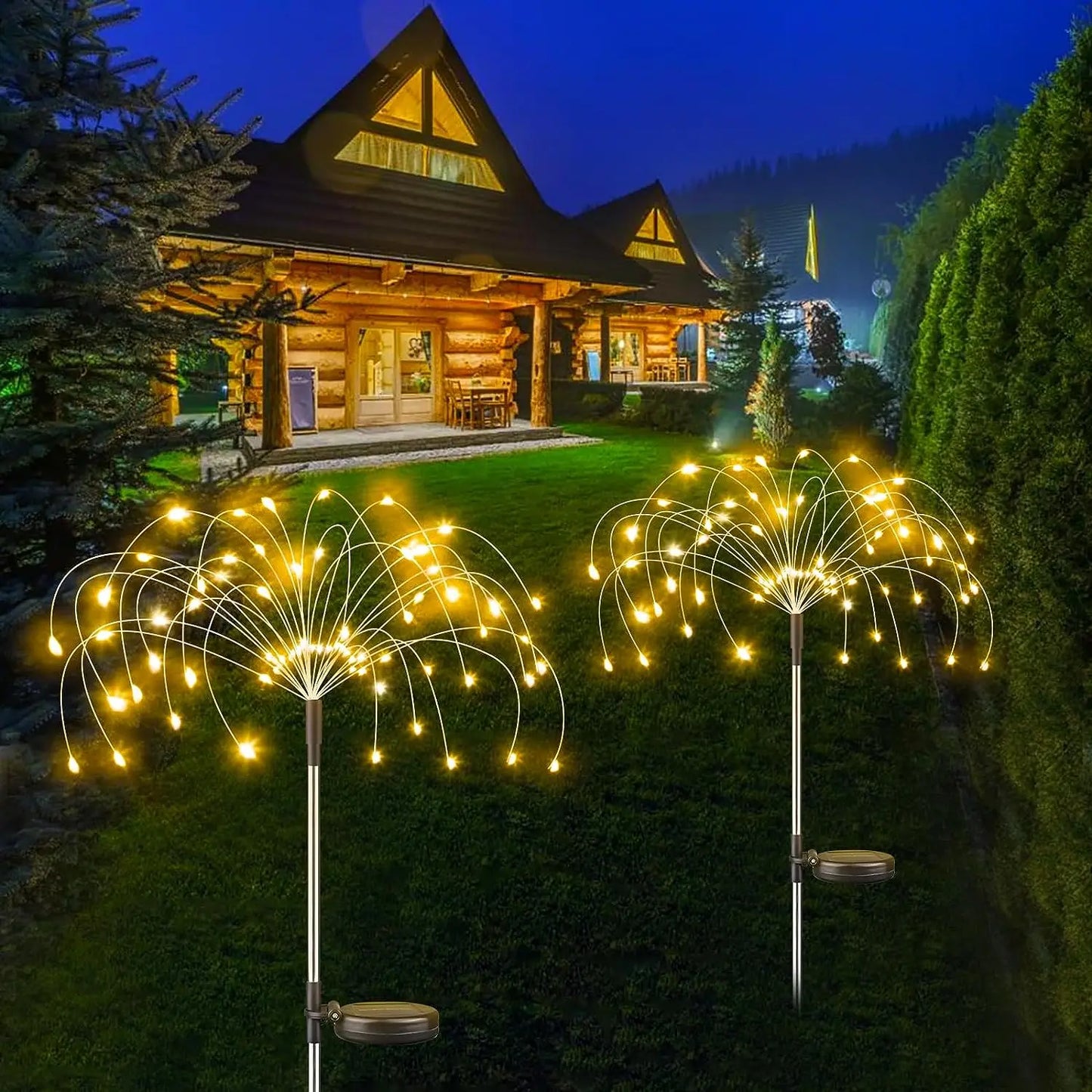 Solar LED Firework Fairy Lights Outdoor Garden Decoration 8 flashing modesLawn Pathway Lights Patio Yard Party Christmas Wedding - Hiron Store