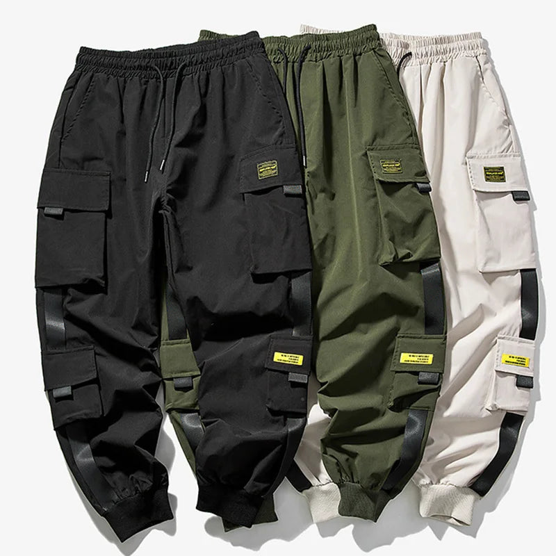 Joggers Pants Men Cargo Pants Pockets Sweatpants Male Trousers