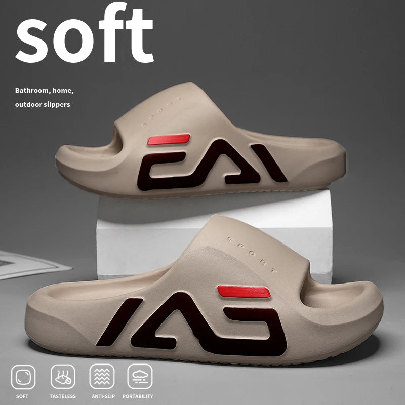 Men Soft Air Cushion Casual Slippers EVA Sandals Fashion Flip Flops Outdoor Summer Seaside Beach Shoes