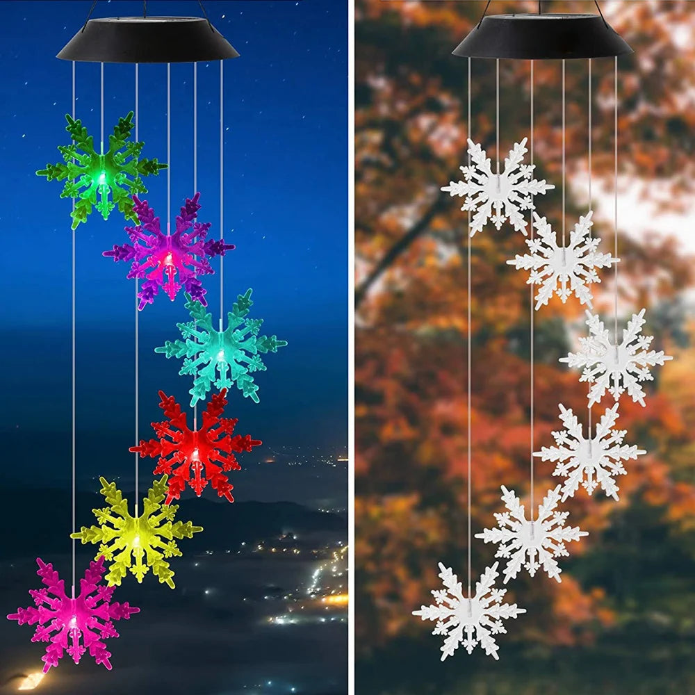 Solar Light Butterfly Windchime Light Rechargeable Christmas All Hallows' Day Party Atmosphere Landscape Balcony Decoration Lamp - Hiron Store