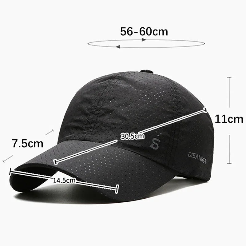 Men Women Baseball Cap Male Female Adjustable Breathable Sun Visor Fishing Hat