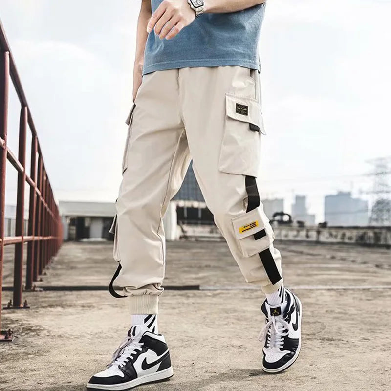 Joggers Pants Men Cargo Pants Pockets Sweatpants Male Trousers