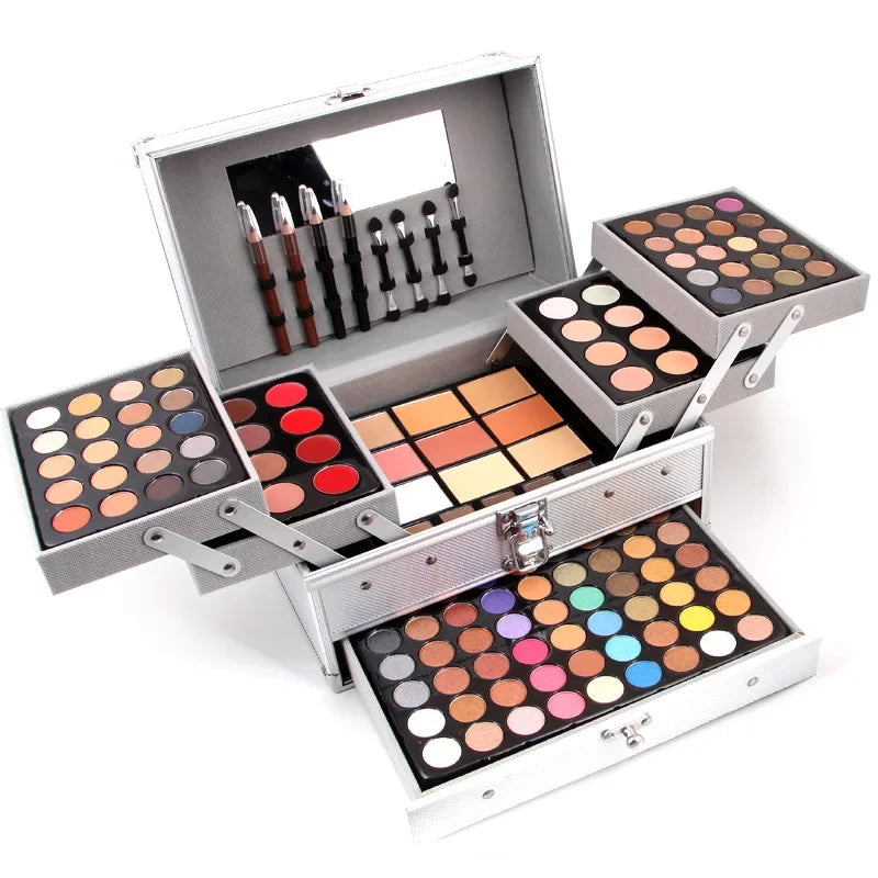 49/190 Colors Makeup Set Gift Box In Aluminum Cosmetics For Women Eyeshadow Powder Lipstick Eyeliner Concealer Blush Make Up Kit - Hiron Store