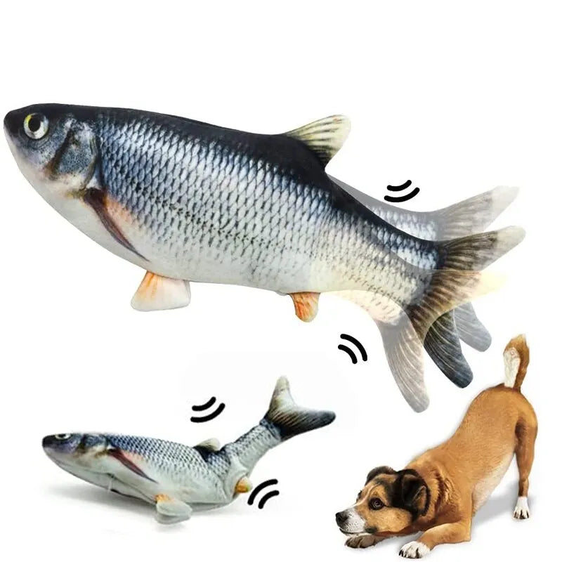 Cat Dog Toy Fish USB Charging Electric Floppy Simulation Fish Interactive Training Teeth Grinding Pet Chew Toys - Hiron Store