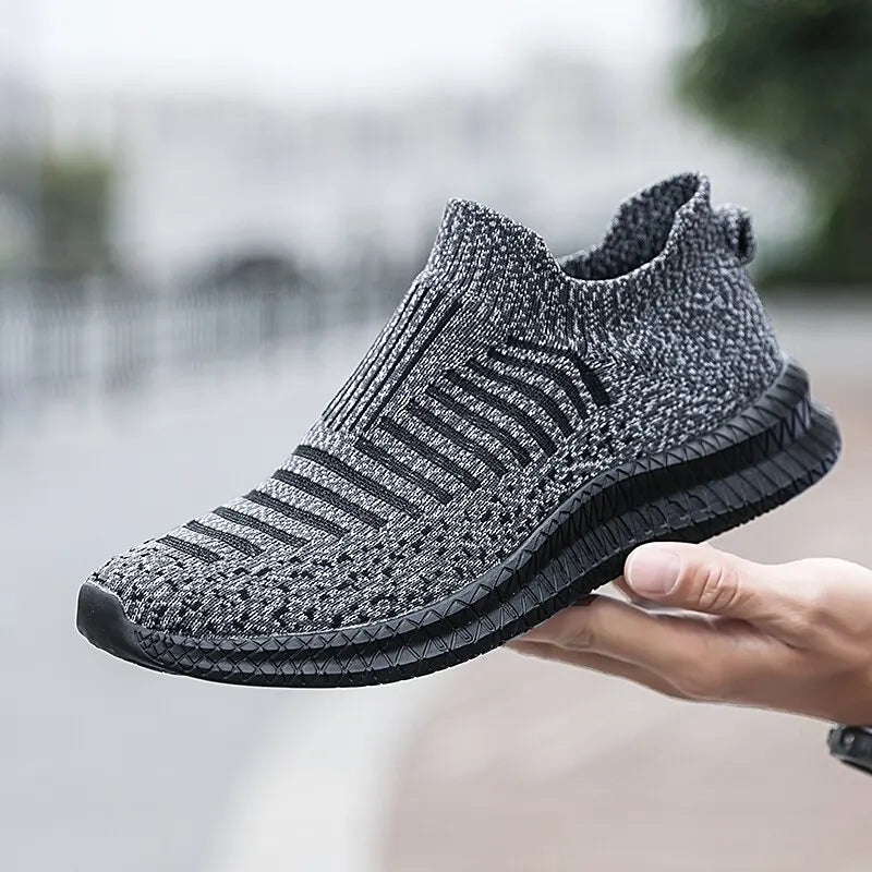 Men Shoes Breathable Men's Sneakers Comfortable Running Shoes Tenis Outdoor Slip On Walking Sneakers Sock Jogging Shoes - Hiron Store