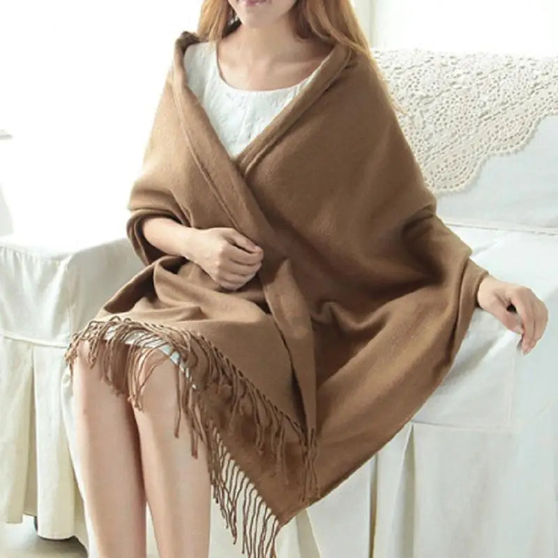 Winter Female Lattice Imitation Cashmere Scarf Autumn And Winter Thick Fashion Warm Wild Scarf Shawl - Hiron Store