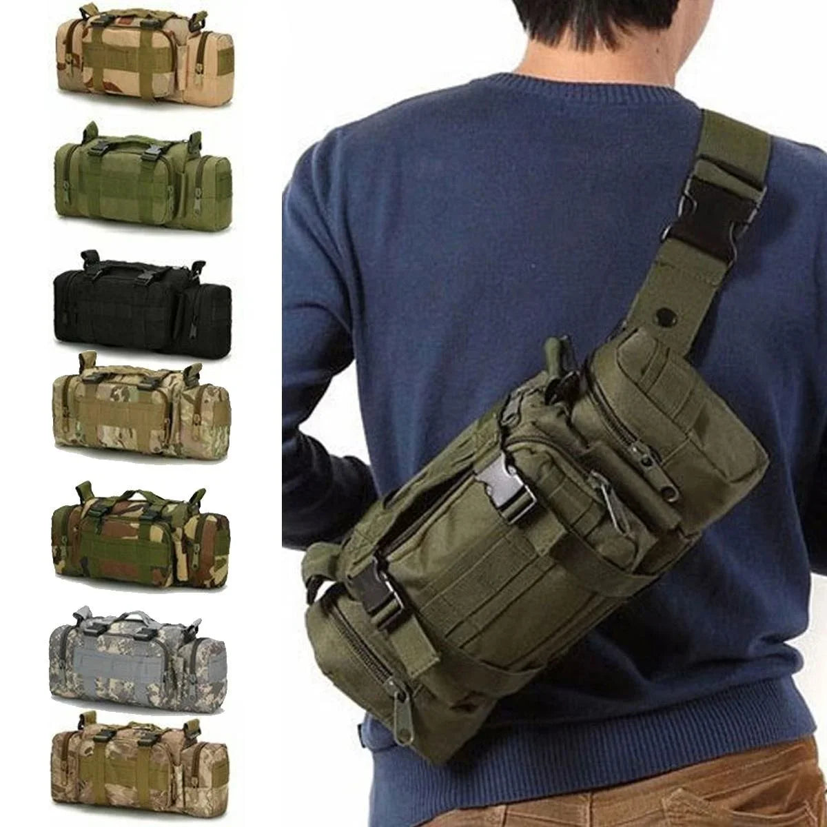 Outdoor Backpack Hunting Waist Pack Camping Hiking Pouch Chest Bag