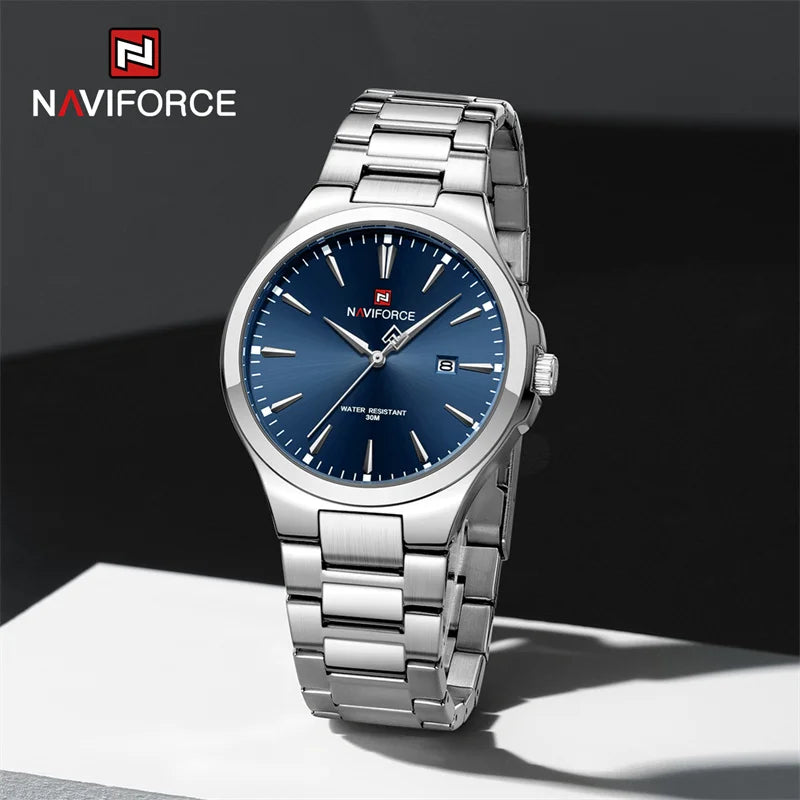 NAVIFORCE Original Watches for Men Stainless Steel Elegant Male Waterproof watch