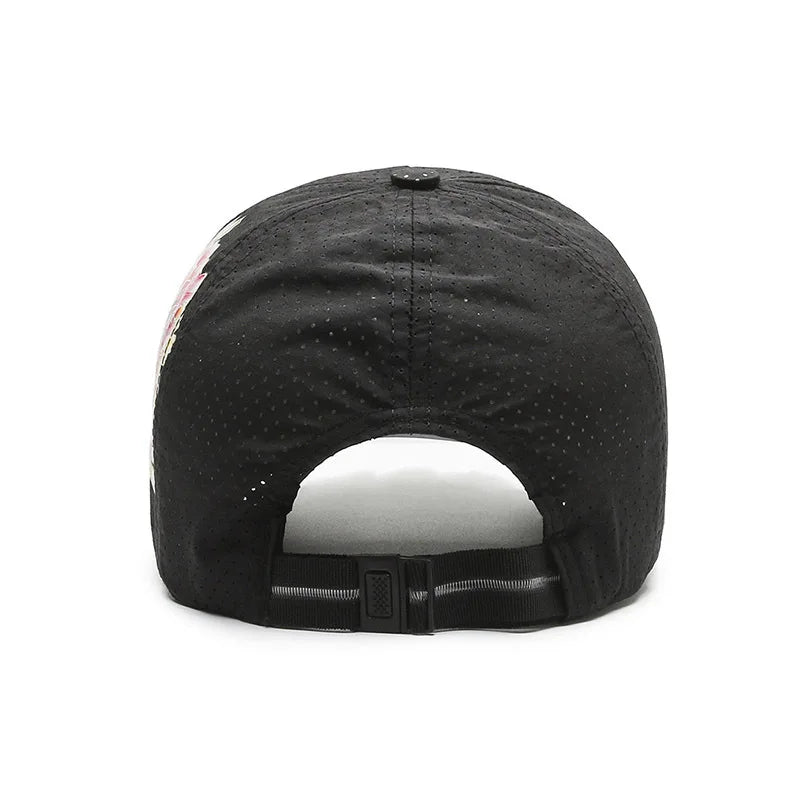 Spring/Summer Quick Drying Baseball Cap Men's & Women's Outdoor Beach Camping Sun Hat Printed Chinese Style Flower Sun Hat