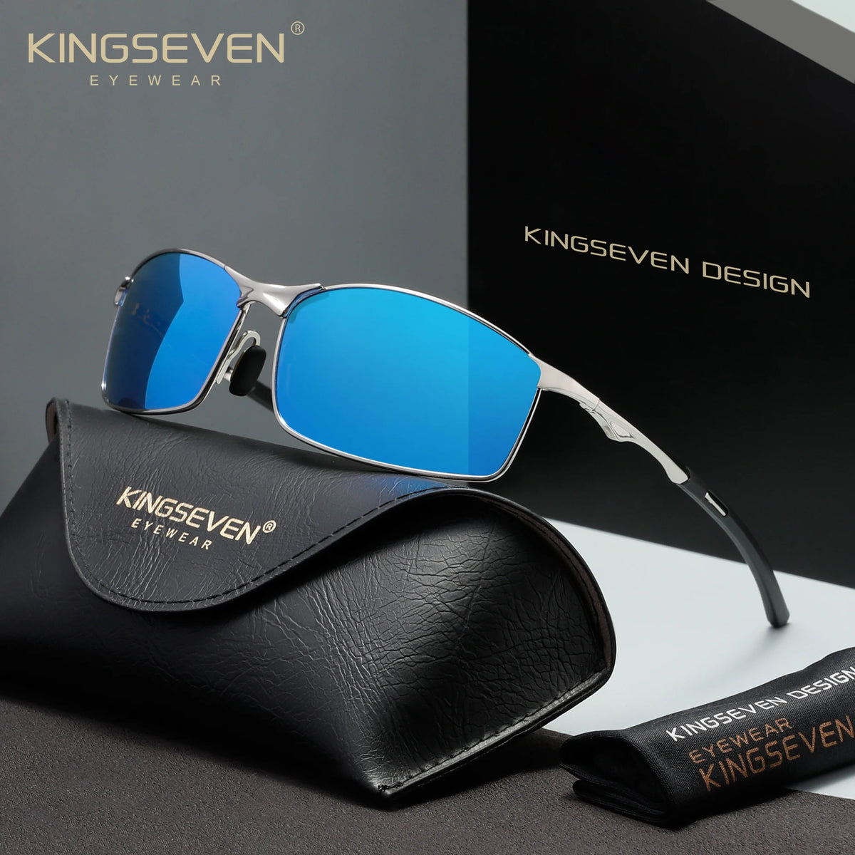 KINGSEVEN Fashion Sunglasses, Luxury Retro Men Women Sunglasses,   Cycling Glasses ,Outdoor Causal Sport Driving Fishing