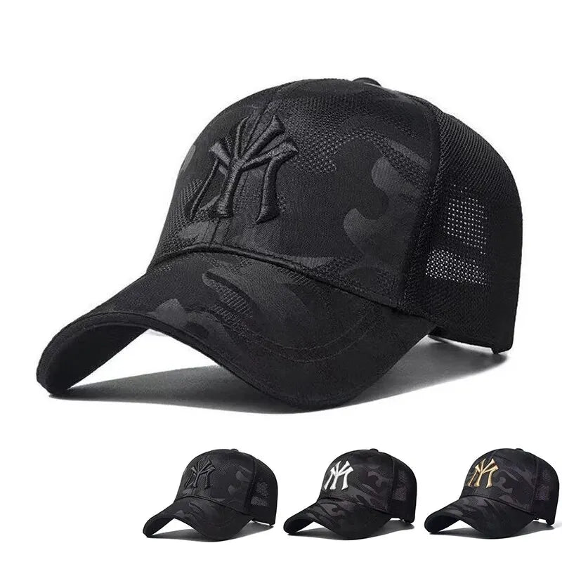 Unisex Letter Embroidery Breathable Baseball Caps Spring and Autumn Outdoor Adjustable Casual Hat Sunscreen Hat - Hiron Store