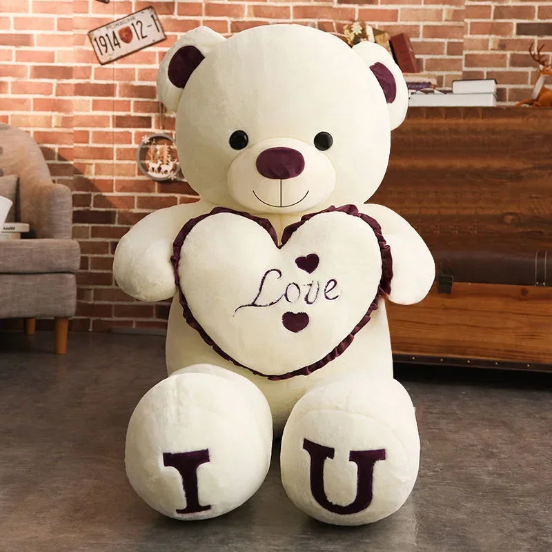 LOVE Plush Toy Bear Giant Stuffed Animals Birthday Gifts Soft Pillow Dolls Grilfriend & Wife