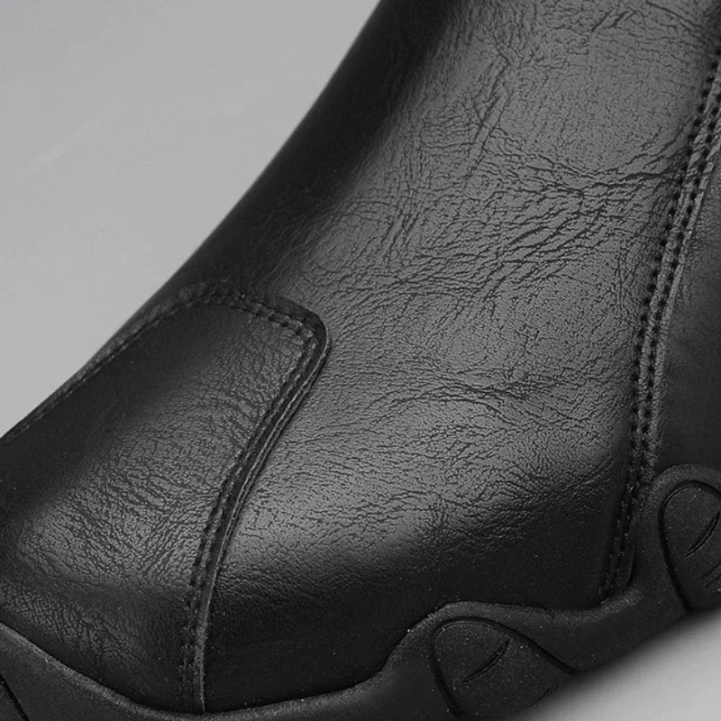2027 New Casual Shoes for Men, Luxury Round Toe Men Ankle Boots, Light Slip-on Walking Shoes, High Top Sneakers