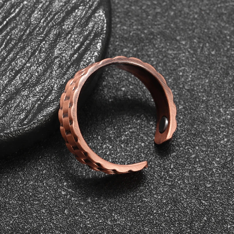 Copper Open Loop Magnetic Energy Treatment Joint Pain Ring  Jewellery