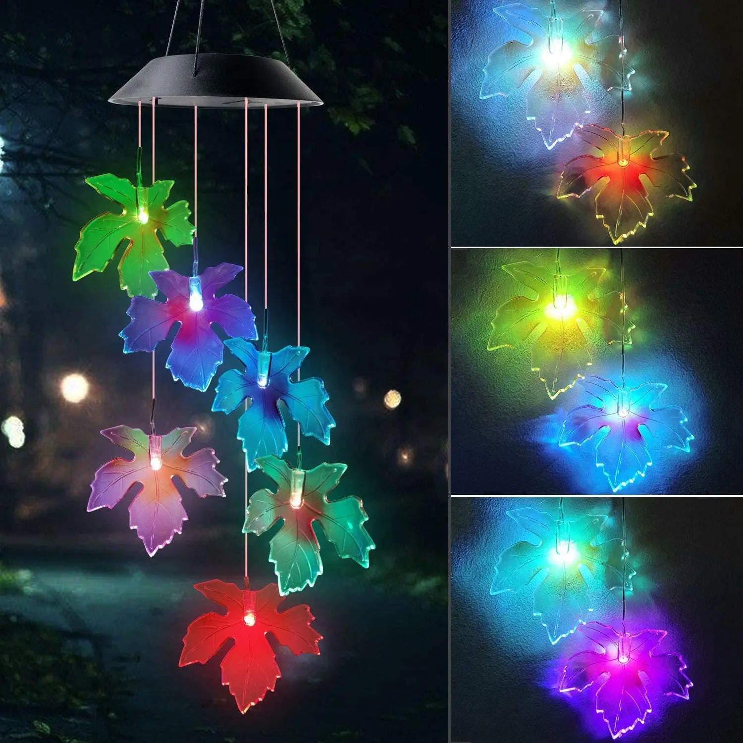 Solar Light Butterfly Windchime Light Rechargeable Christmas All Hallows' Day Party Atmosphere Landscape Balcony Decoration Lamp - Hiron Store