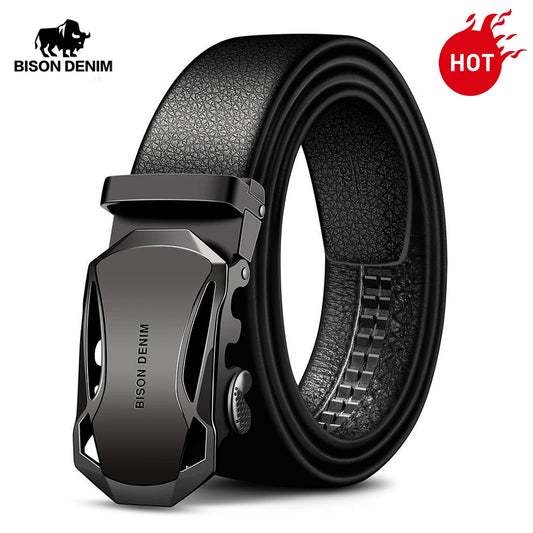 Genuine Leather Automatic Buckle Male Belts