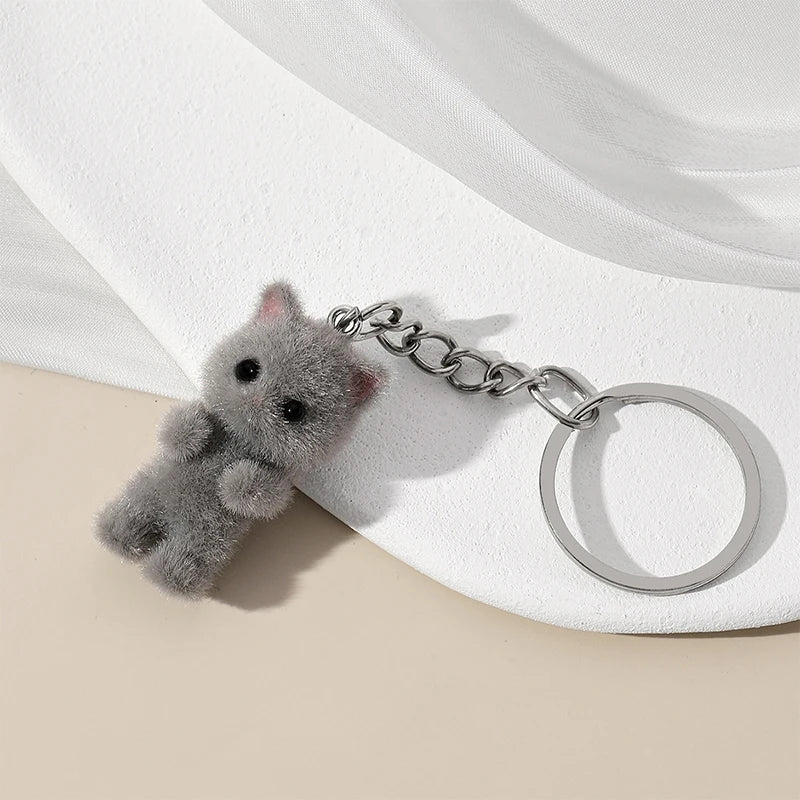 3D Cartoon Cats Keychain Pendant Bear Key Holder For Women And Men