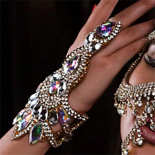 1pc Fashionable Exquisite Multicolor Rhinestone Bracelet Exquisite Luxury Banquet Party Crystal Bracelet Jewelry Accessories - Hiron Store