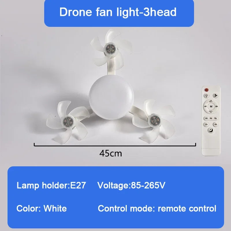 Ceiling Lamp with Remote Control Simple Quiet Ceiling Fan with LED Lights Home Decor