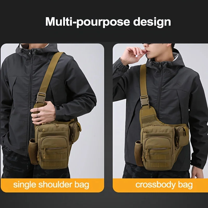 Waterproof Fishing Shoulder Bag Outdoor Sports Cycling Crossbody Backpack Travel Climbing Camping Tactical Handbag