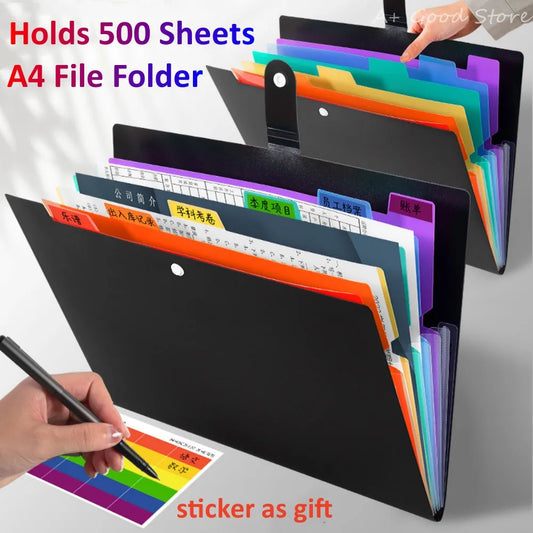 7 Layers Expanding A4 File Folder Storage Bag Organizer School Stationery Office Supplies