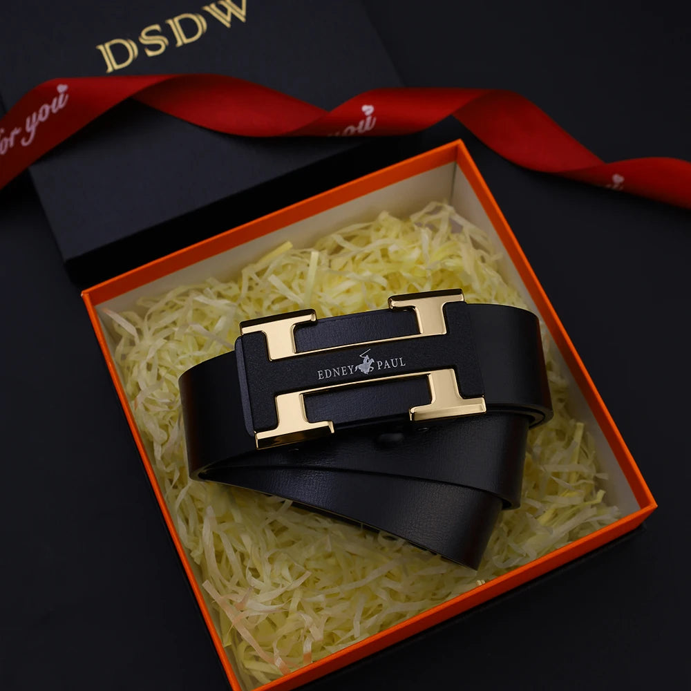 Stylish Men Leather Belt, Fashion Belts for Daily Life, Leisure, Party, Festival, Work, and Business Automatic Buckle