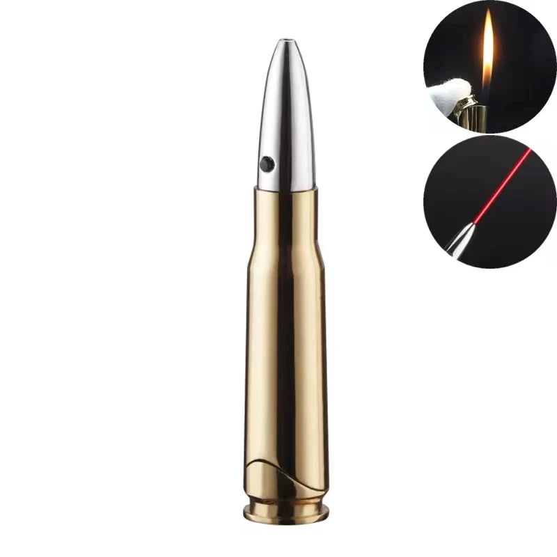 Personalized Bullet-Shape Metal Cigarette Lighter Refillable Butane Gas Keychain Mini Portable Lighter Smoking Gift