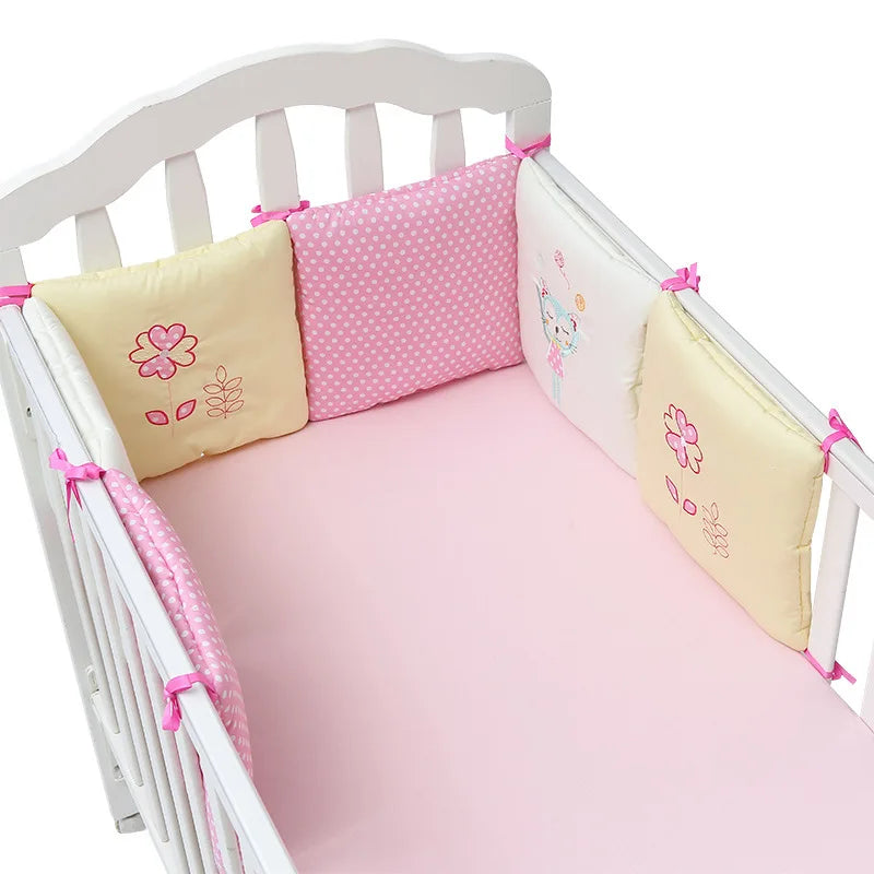 6Pcs/Set Baby Bed Protector Crib Bumper Pads Baby Bumper Kids Safety Beds Around Anti-fall