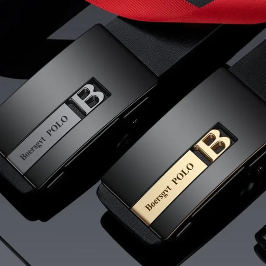Paul's Personalized Genuine   Men's Leather Belt, with Automatic Buckle Men's Pants  Belt, Waist Belt No Tooth Automatic Buckle