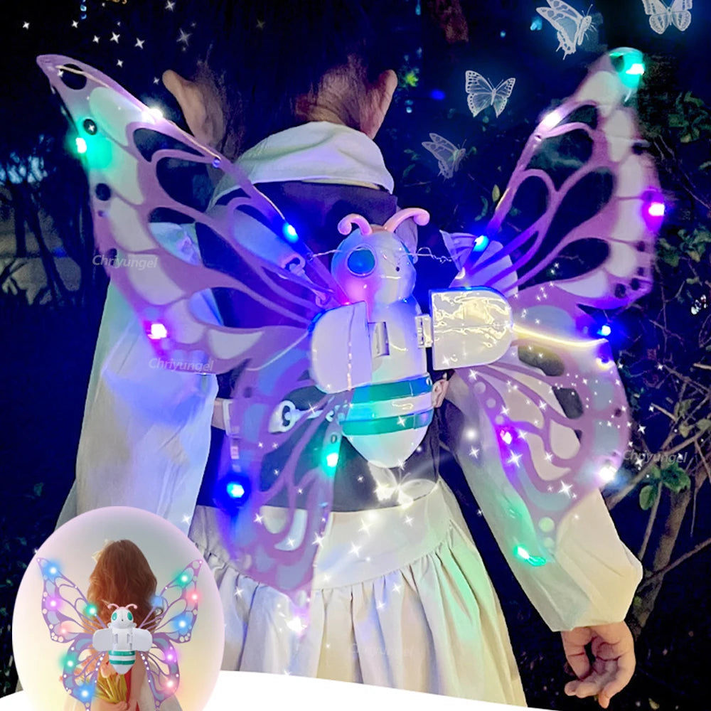 Electric Butterfly Wings for Kids Cosplay Dress Up Angel Girls Toy