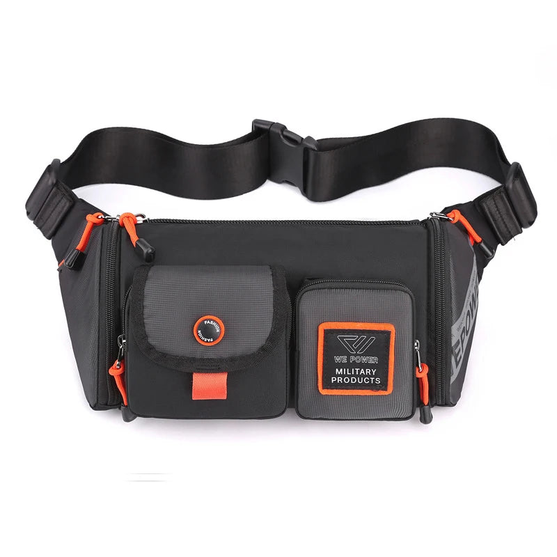 Men Waist Fanny Pack Bum Hip Sling Chest Belt Bag Multi-purpose Travel Climb Waterproof Nylon Male Cross Body Messenger Bags