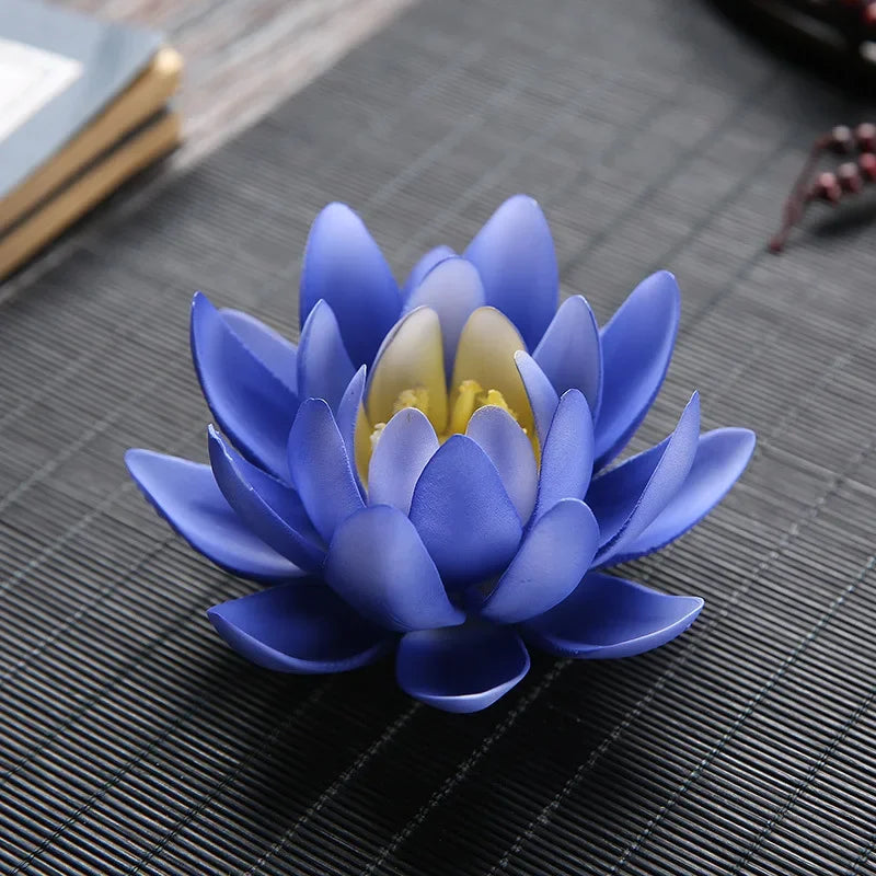 Ceramic Handicraft Stick Incense Burners Simulation Lotus Incense Holder Ornaments