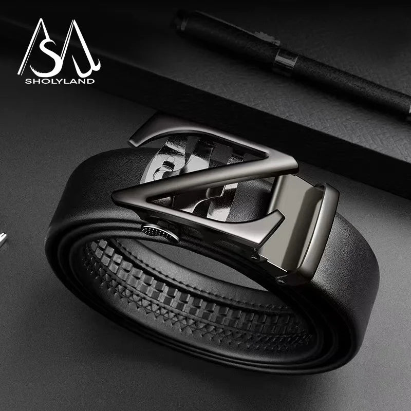 Men's Needle Style Buckle High-end Business Men's Belt