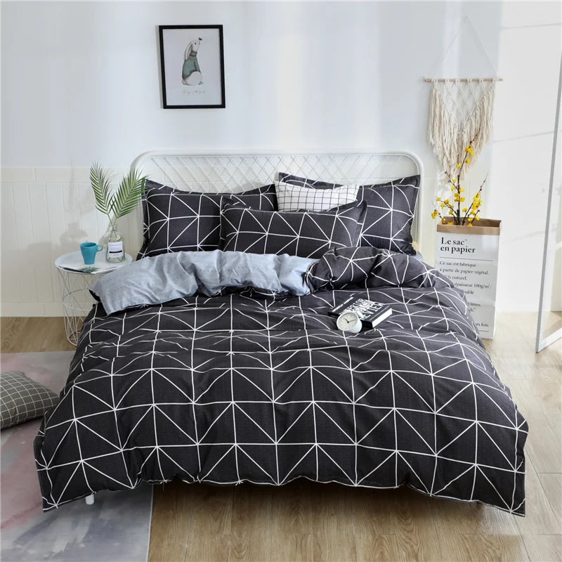 Simple plaid Duvet Cover 220x240 nordic Quilt Cover 1PCS Comforter Covers for double queen king size bed 135 150x200