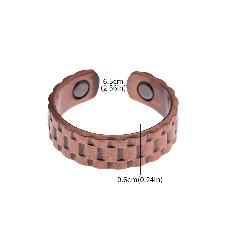 Copper Open Loop Magnetic Energy Treatment Joint Pain Ring  Jewellery